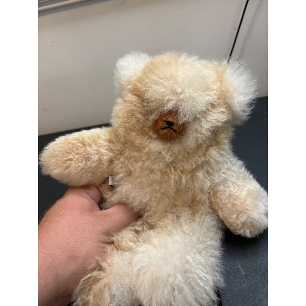 Lamart BabyPaca Genuine Alpaca Fur Teddy Bear Hand Crafted Peru Cream Tan 11"